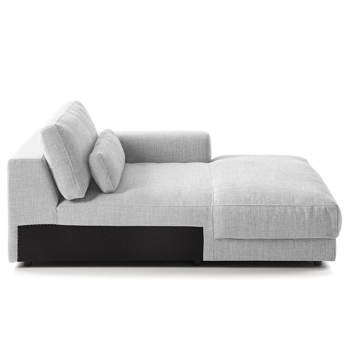 MODULLONGCHAIR - Hellgrau, Textil (126/80/182cm) - home24