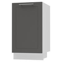 KÜCHENUNTERSCHRANK Kvantum D1D/45 Graphit Matt / Weiß Matt 45 / 50 / 82cm - Graphitfarben/Weiß, Holz/Holzwerkstoff (45/82/50cm) - Feldmann-Wohnen