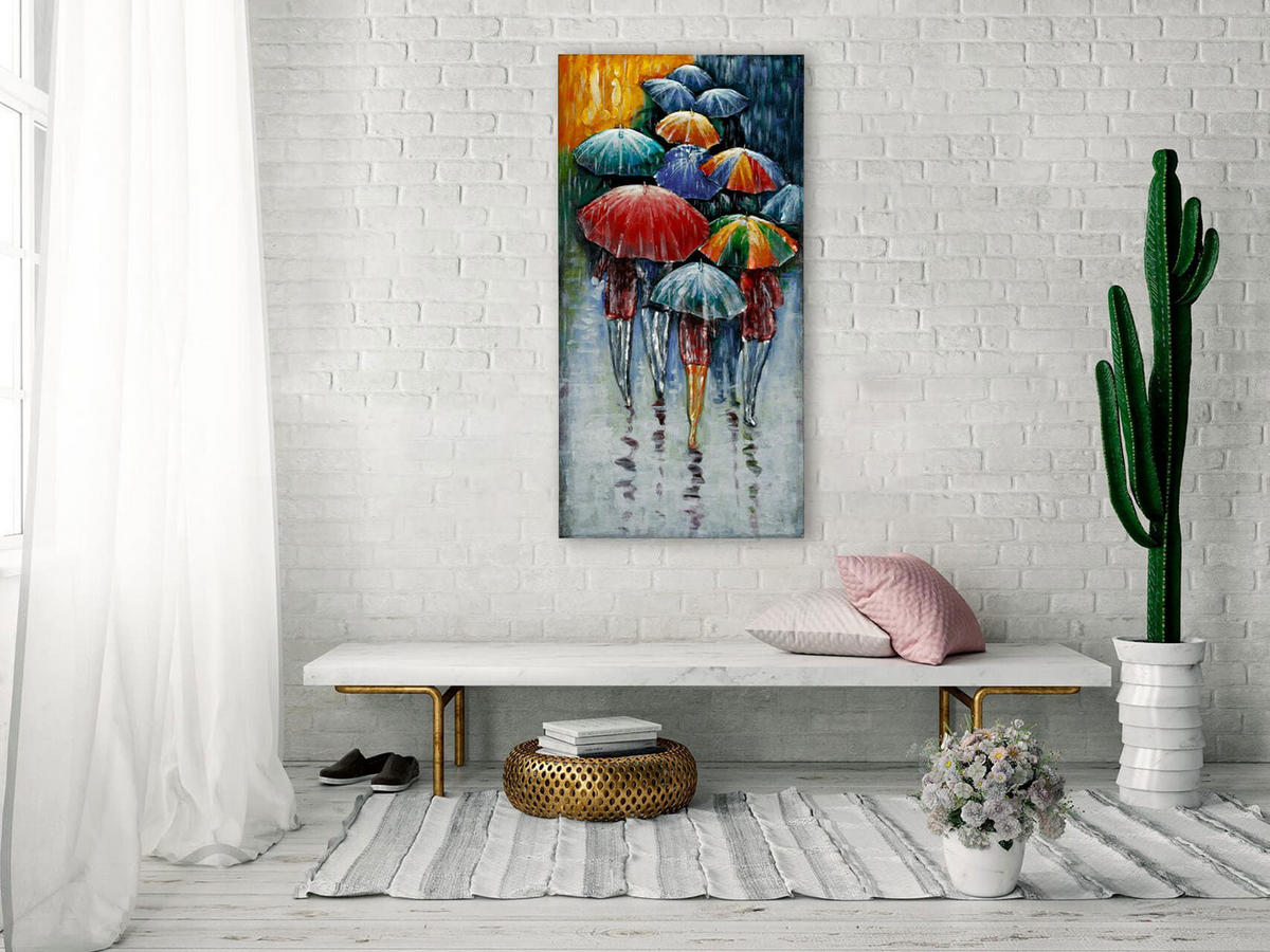 METALLBILD Bunt 50/100 cm - Multicolor, Metall (3.5/100cm) - KUNSTLOFT