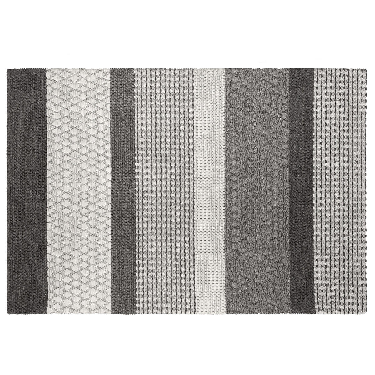 KURZFLOR-TEPPICH Akkaya 230/160 cm - Grau, Textil (160/230cm) - Beliani