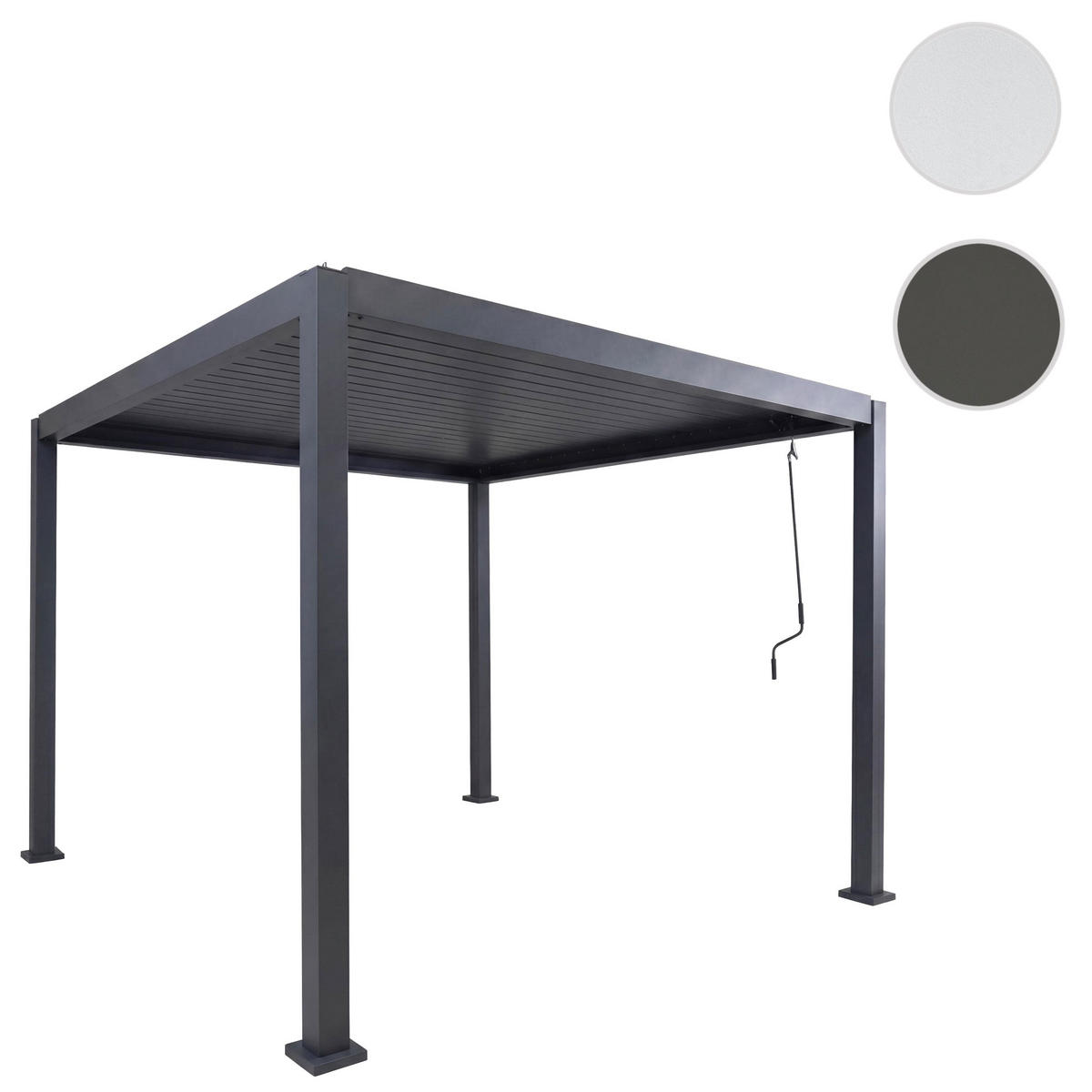 PERGOLA 235x300x300cm Anthrazit - Anthrazit, Metall (300/235/300cm) - BERLINLODGE