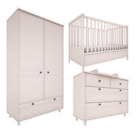 POKOJ PRO MIMINKO 3DÍLNÝ Gabriel Béžová - béžová, kompozitní dřevo (145/103/75cm) - Petits-meubles