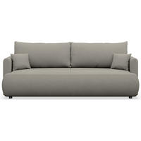 3-SITZER SOFA Ovo Mini Hellgrau Chenille Easy-Clean - Hellgrau/Schwarz, Kunststoff/Textil (226/90/97cm) - Selsey