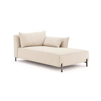 CHAISELONGUE für Terrasse und Garten, Stoff Sunlight, Ecru, Rechts, SUNMEE - Ecru, Holz (80/90/165cm) - Kaiser Möbel