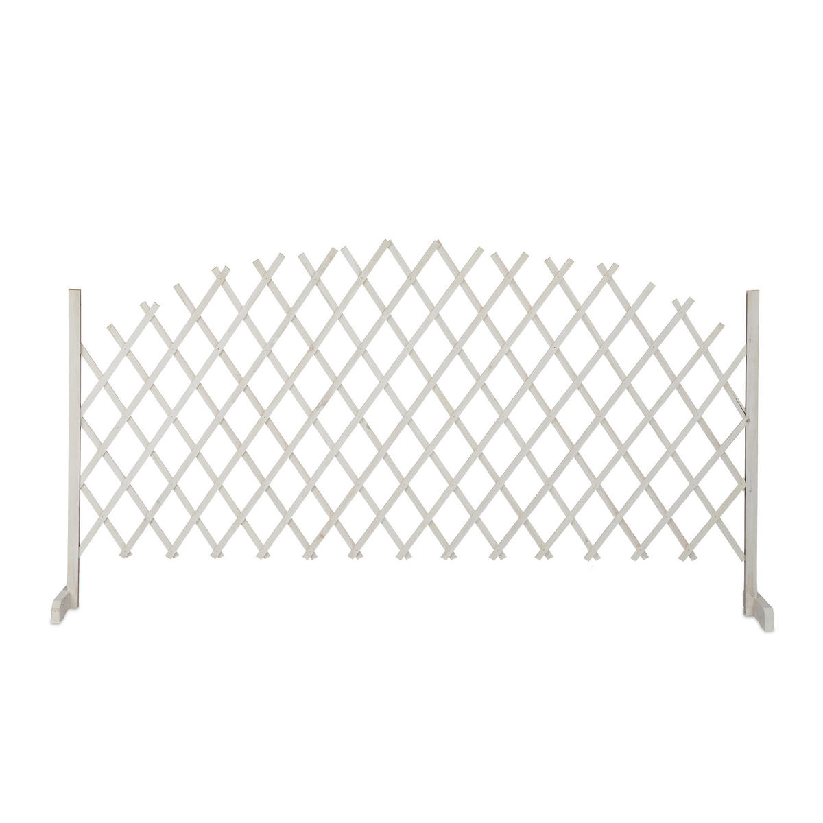 RANKGITTER - Weiß, Holz (200/98/30cm) - Relaxdays