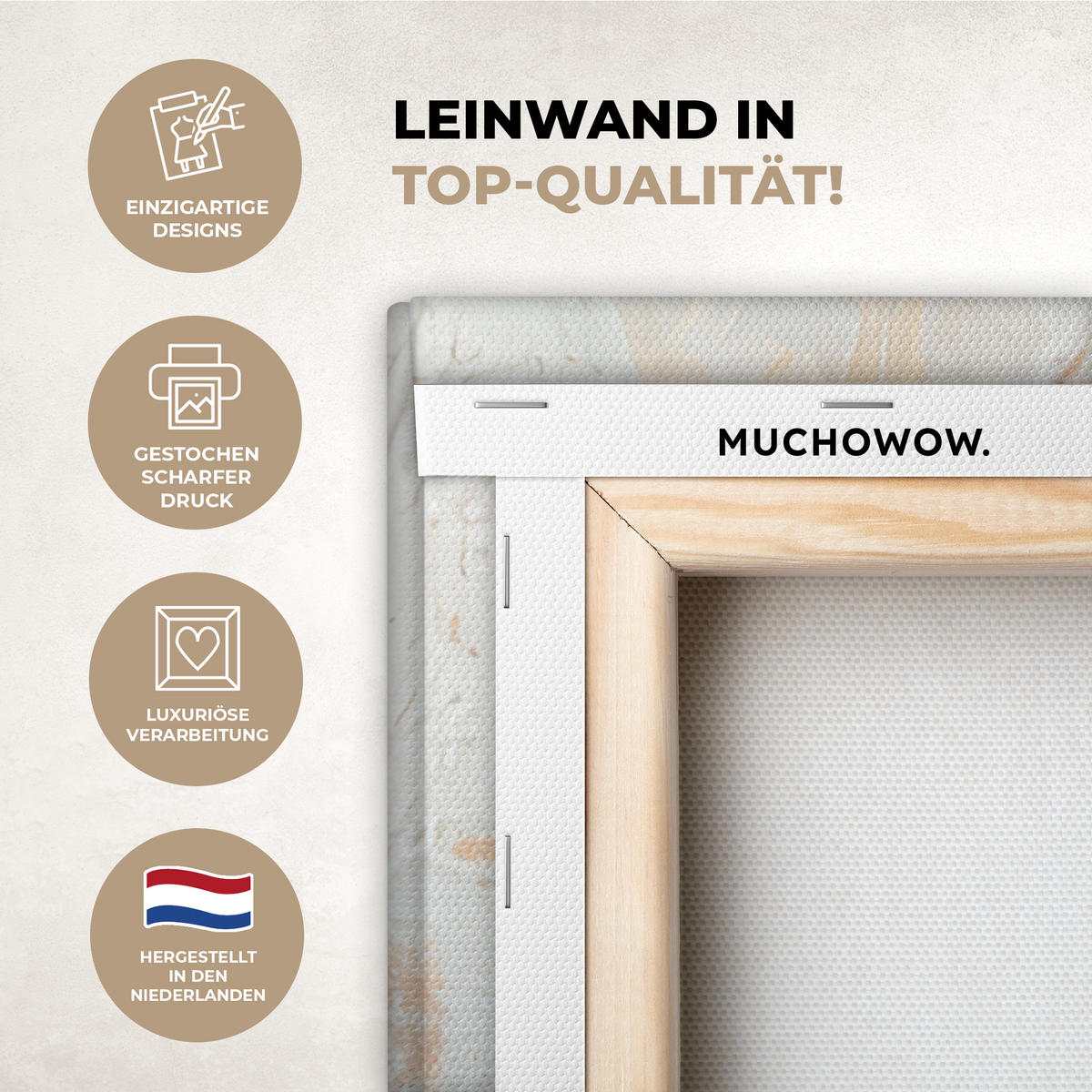 LEINWANDBILD Abstrakt - Kunst - Gold - Blau 90x90 cm - Petrol, Textil (90/90cm) - MuchoWow