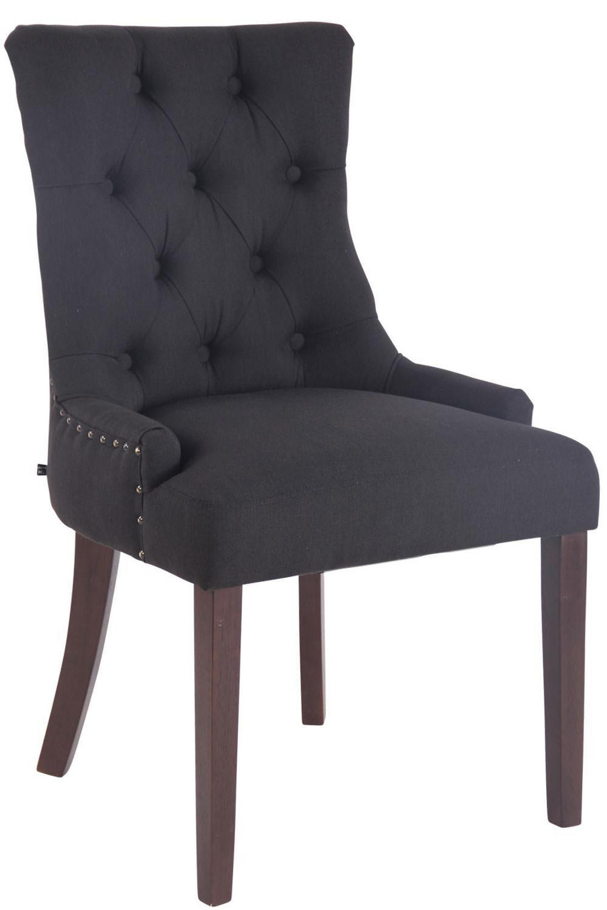 WOHNZIMMERSTUHL Stoff schwarz - Schwarz, Holz/Textil (55/92/58cm) - CLP