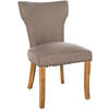 WOHNZIMMERSTUHL Stoff taupe - Taupe/Naturfarben, Holz/Textil (52/90/59cm) - CLP