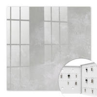 SCHLÜSSELBOX Weiß 30x30 cm – Türöffnung nach rechts - Graue Eleganz - Grau, Metall (30/30/5cm) - TULUP