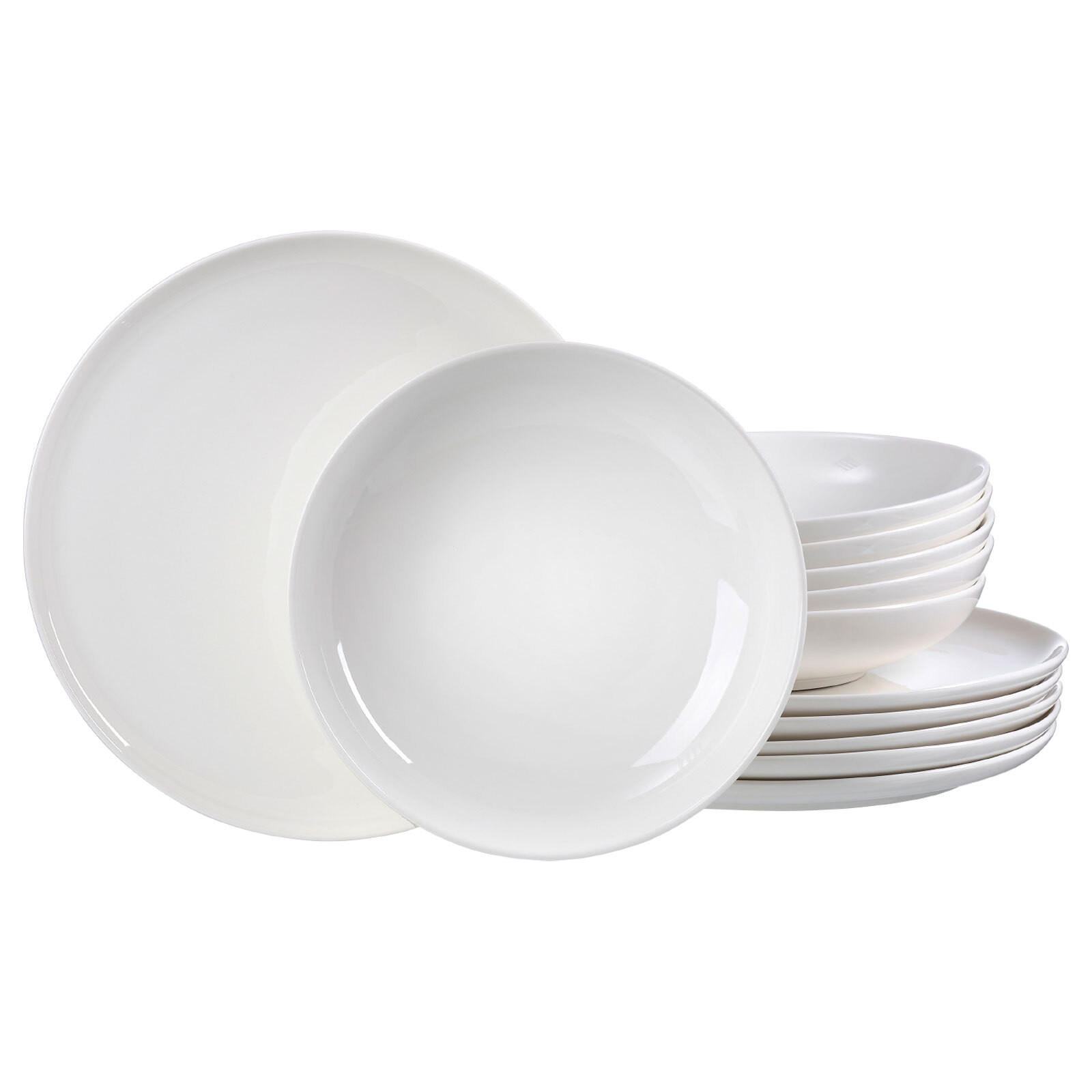 TAFELSERVICE Skagen weiß 12er Set - Weiß, Keramik (30/34/34cm) - Ritzenhoff Breker