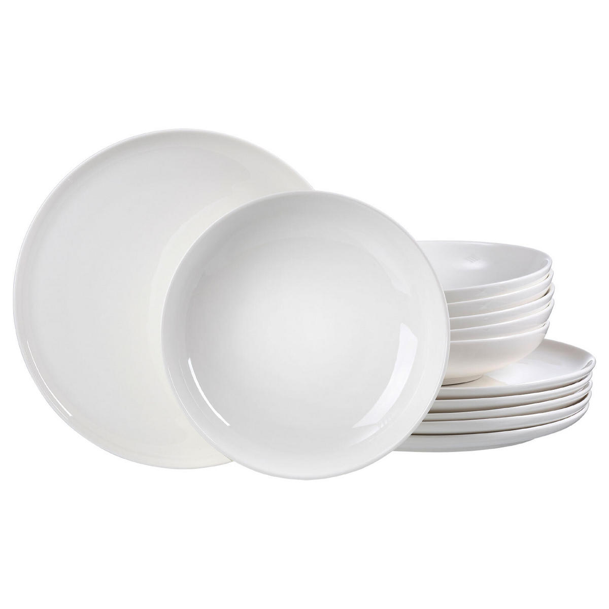 TAFELSERVICE Skagen weiß 12er Set - Weiß, Keramik (30/34/34cm) - Ritzenhoff Breker