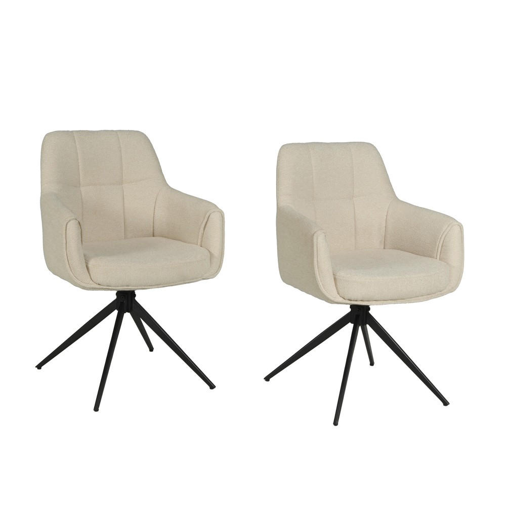DREHSTÜHLE 2-er SET/ LINEA - Beige - Beige, Textil (60/87/58cm) - Weber Industries