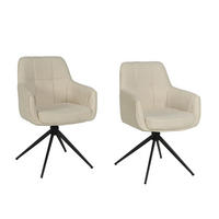 DREHSTÜHLE 2-er SET/ LINEA - Beige - Beige, Textil (60/87/58cm) - Weber Industries