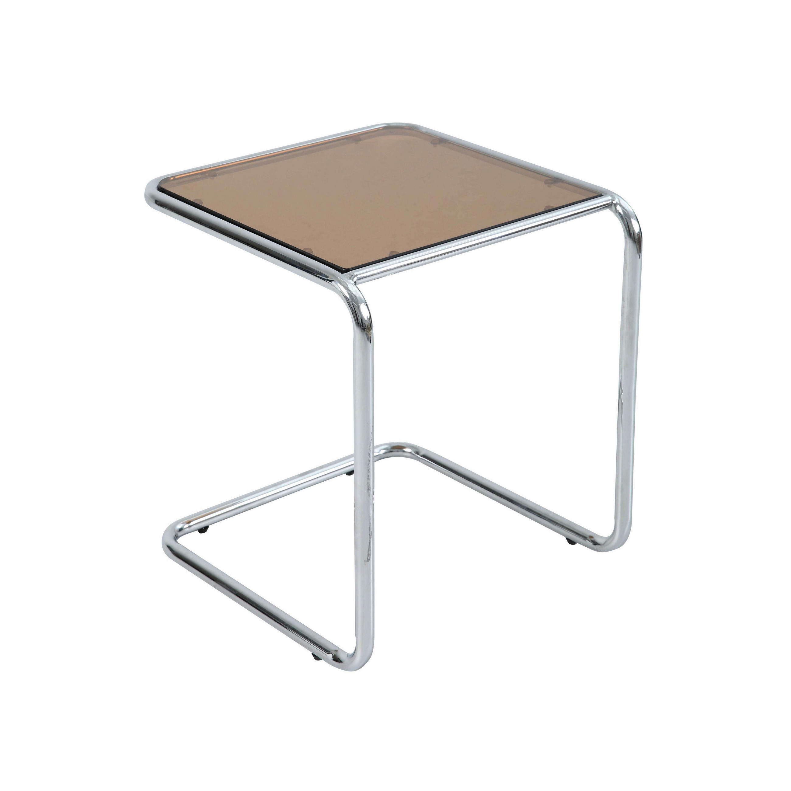 COUCHTISCH, Braun - Braun, Glas/Metall (50/50/55cm) - Oviala