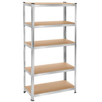 SCHWERLASTREGAL ,schnelle Montage,silber - Silberfarben, Metall (40/180/90cm) - tectake