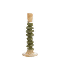KERZENHALTER Estina Braun 11.5/11.5/35 cm - Braun, Glas (11.5/35/11.5cm) - Light & Living