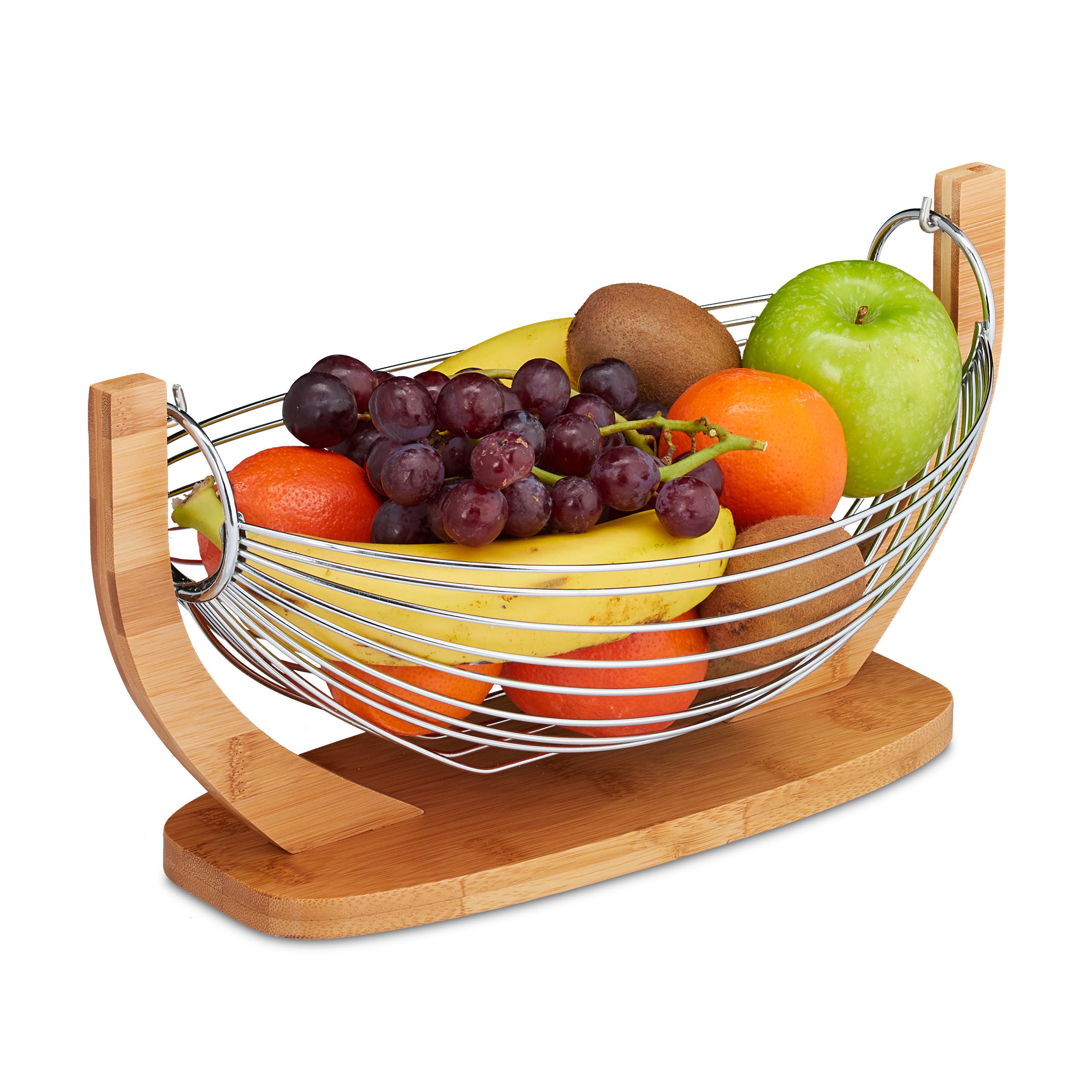 OBST-HÄNGEMATTE - Multicolor, Holz/Metall (18.5cm) - Relaxdays
