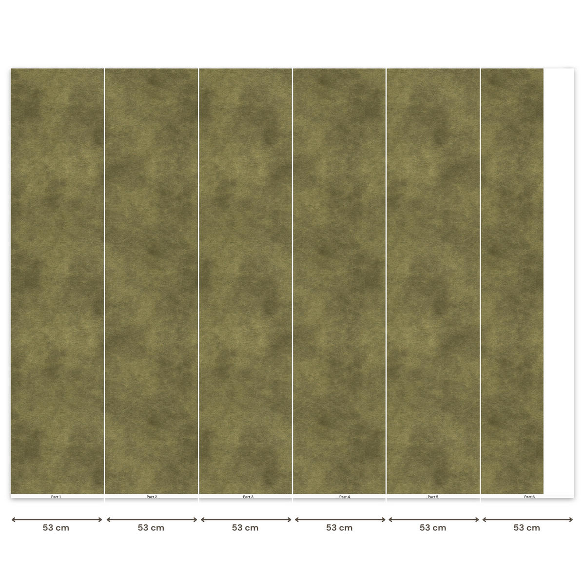 TAPETE - Textur - Abstrakt - Grün - 300x240 cm - Olivgrün, Papier (300/240cm) - OnlyWow