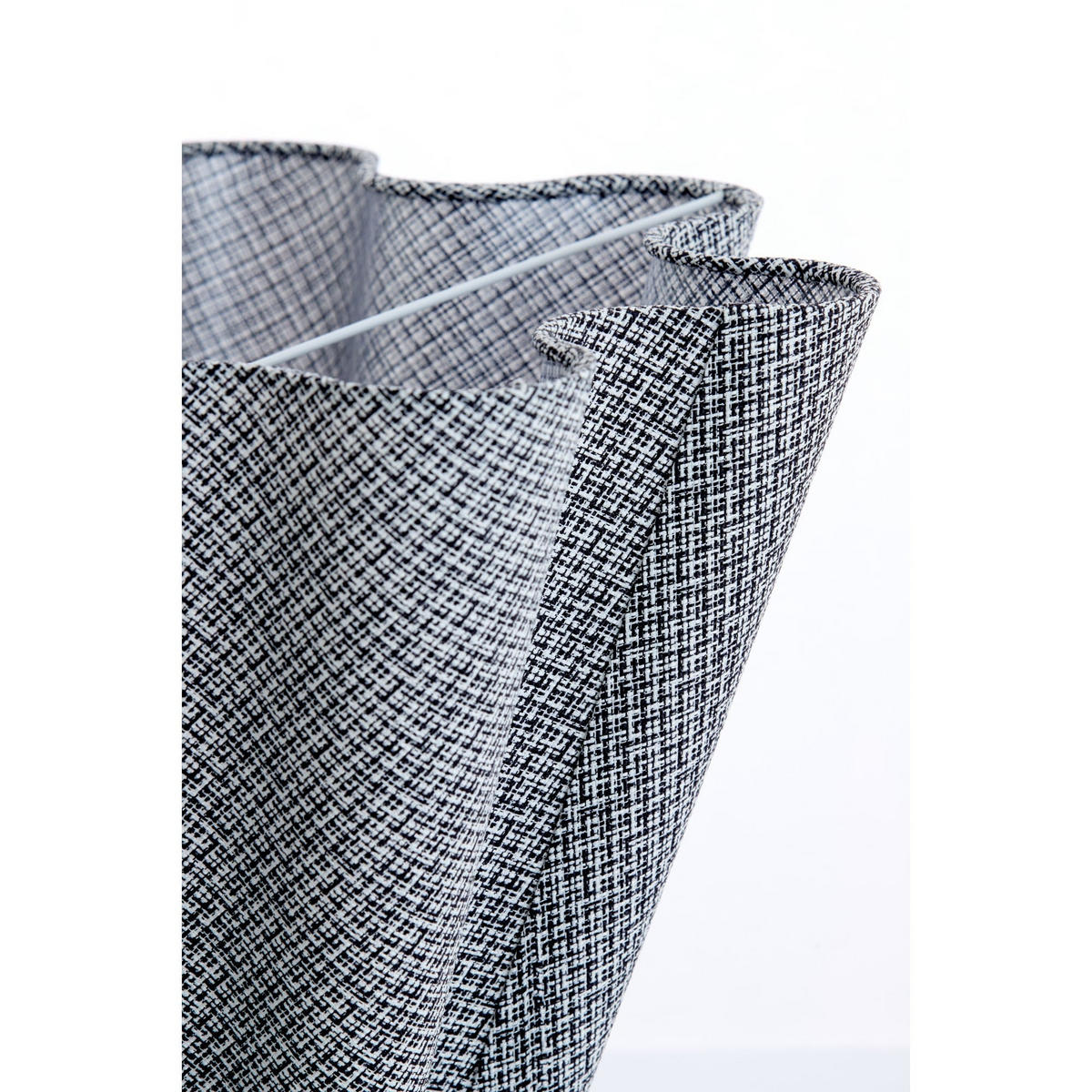 LAMPENSCHIRM Bezaha Schwarz 40/15/36 cm - Schwarz, Textil (40/15/36cm) - Light & Living