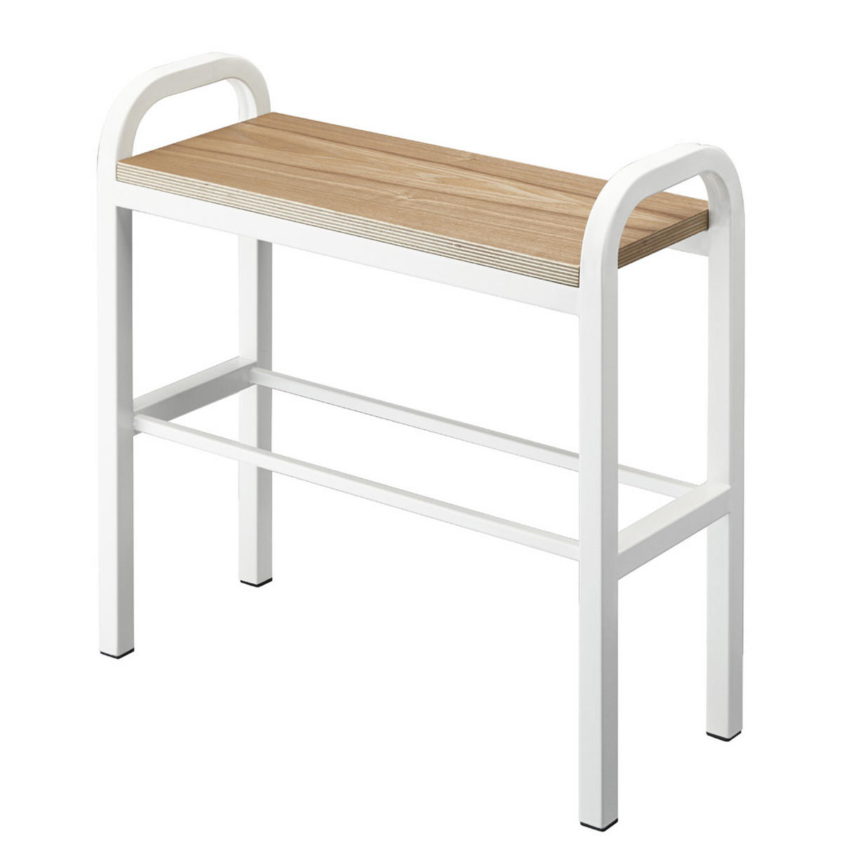 SCHUHREGAL Tower weiß 48/46/19 cm mit Ablage - Weiß, Holz/Metall (19/46/48cm) - Yamazaki