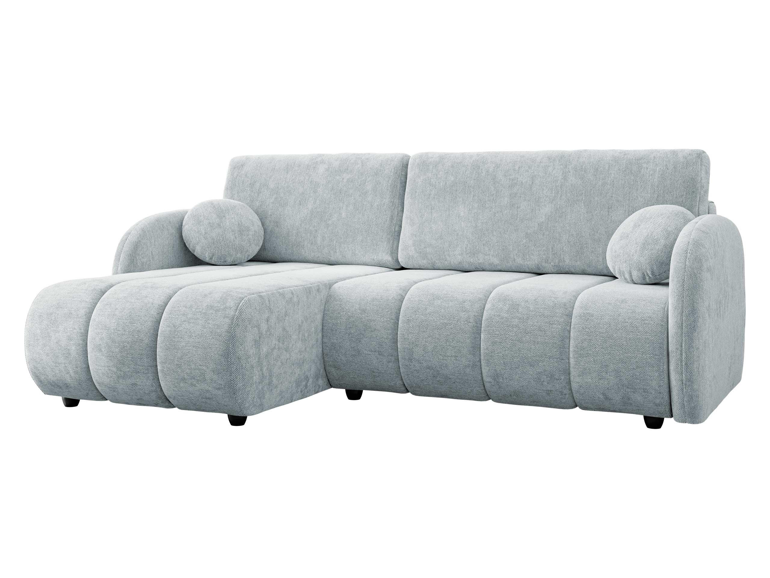 ECKSOFA Zara 2rLC - Hellgrau/Schwarz, Holz/Kunststoff (233/160cm) - MIRJAN24