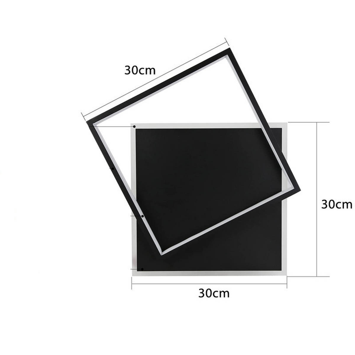 LED-DECKENLEUCHTE Daniela 44/40/6 cm - Schwarz, Metall (44/40/6cm) - ZMH