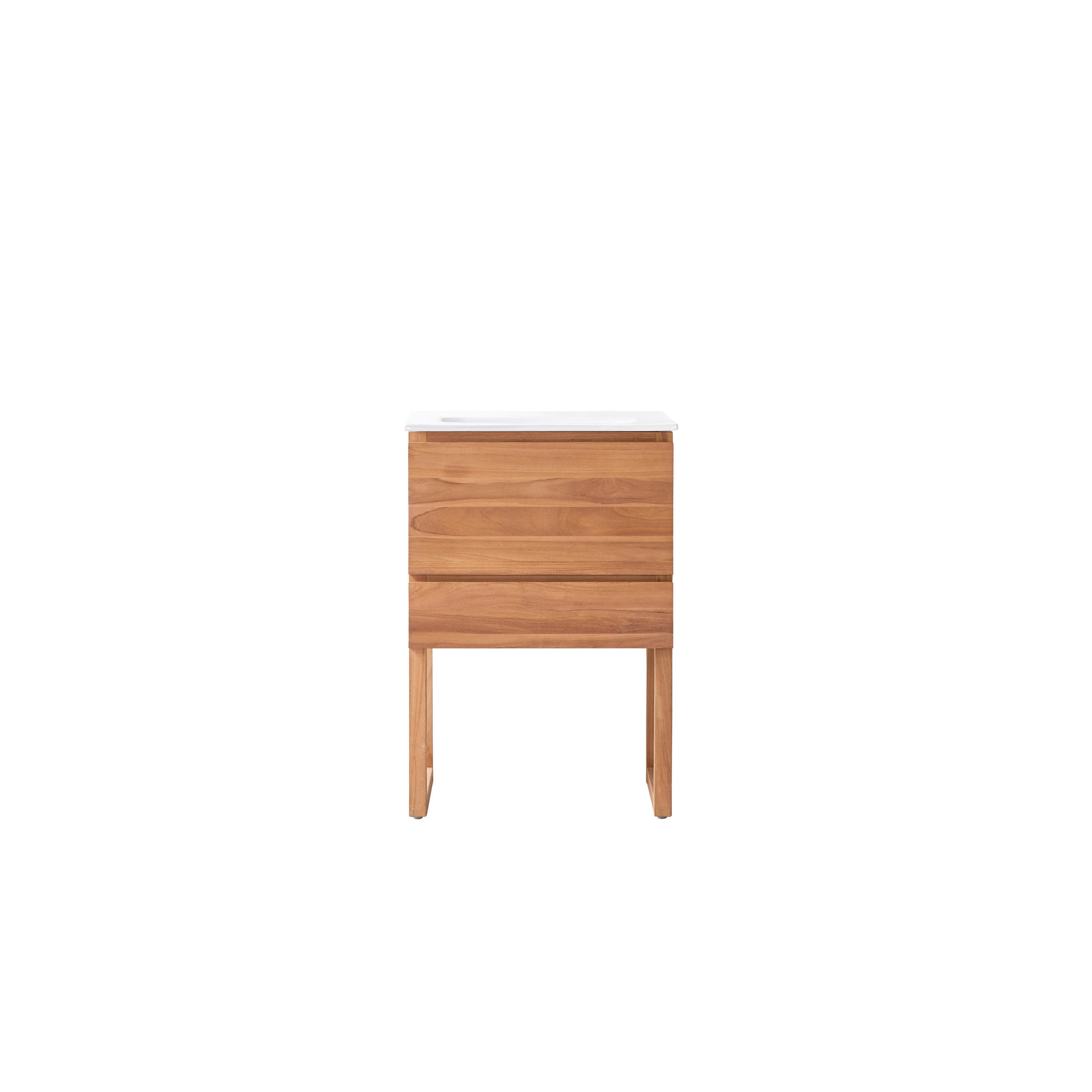 BADEZIMMERMÖBEL Edgar Natur aus Teak - Naturfarben, Holz (60/88/45cm) - Tikamoon