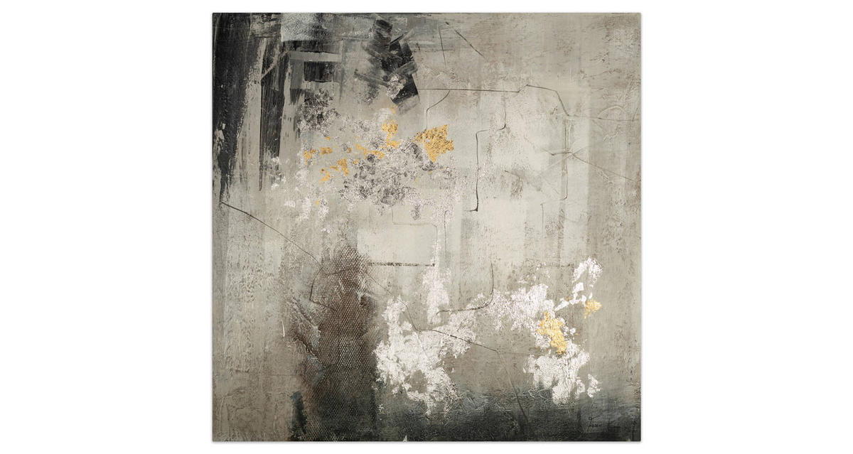 ÖLGEMÄLDE 80/80 cm - Grau, Holz/Textil (80/80cm) - KUNSTLOFT