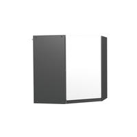 ECKHÄNGESCHRANK R-Line Weiß 57 cm J-Shape - Anthrazit/Weiß, Holzwerkstoff (57/60/34.1cm) - Vicco