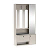 GARDEROBENSCHRANK Pots Plus mit zwei Türen und Sitzpolster kaschmir - Kaschmir, Holzwerkstoff (100/190/33cm) - Beautysofa