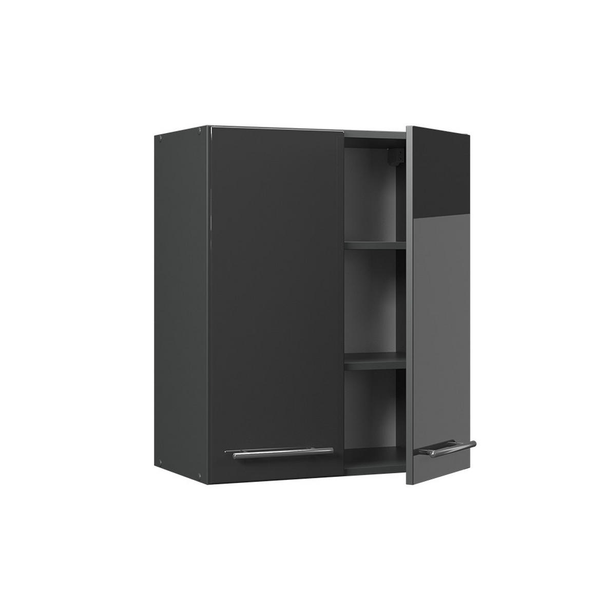 VĚŠÁK NA STĚNU Fame-Line Antracitový vysoký lesk - antracitová/vysoce lesklá černá, kompozitní dřevo (60/72/34.1cm) - Vicco