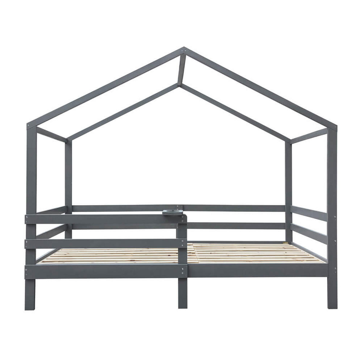 KINDERBETT mit Schubladen WOLKENLAND – 90 x 200 cm Grau - Grau, Holz - Home Deluxe
