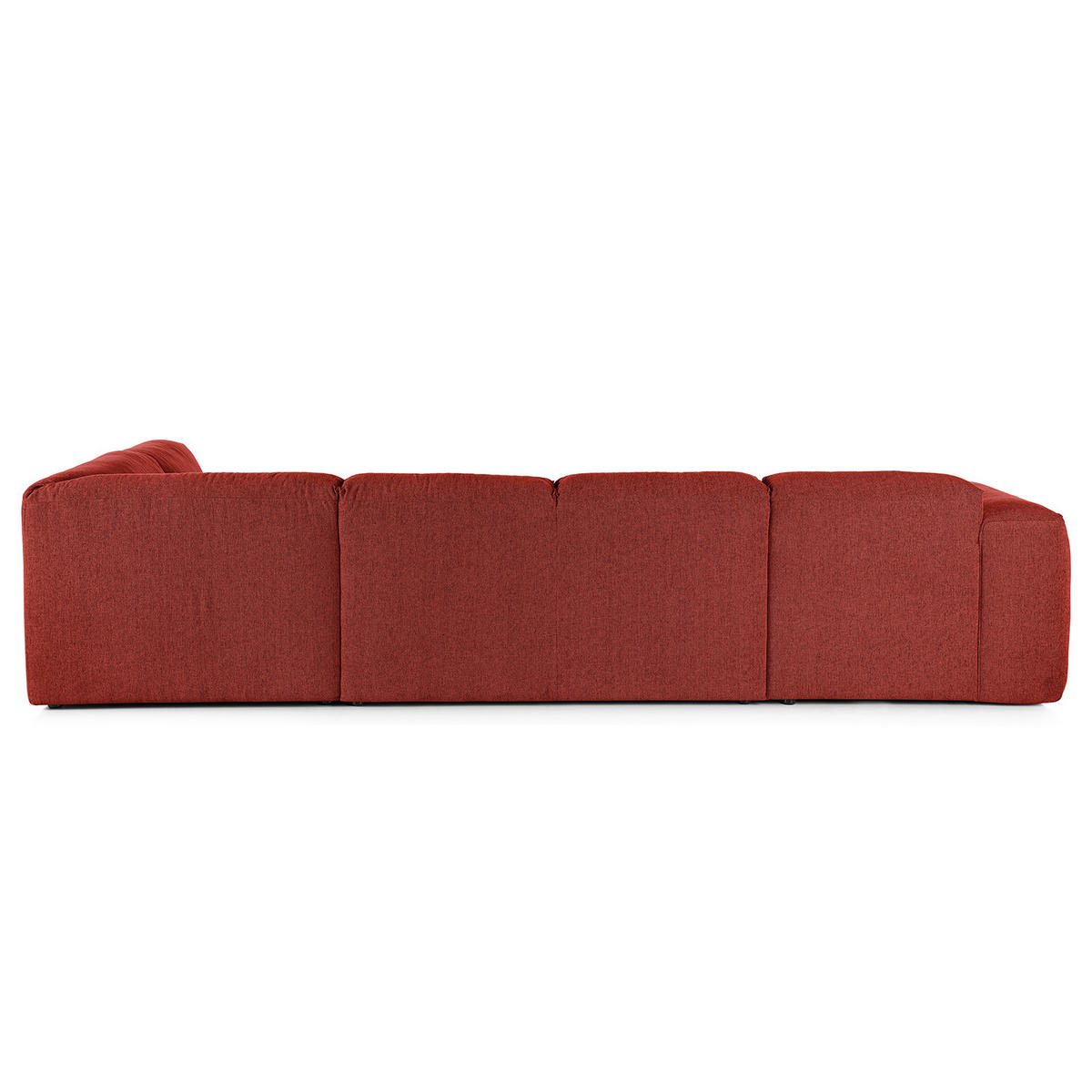 WOHNLANDSCHAFT mit Longchair - Rot/Schwarz, Kunststoff/Textil (325/71/235cm) - home24