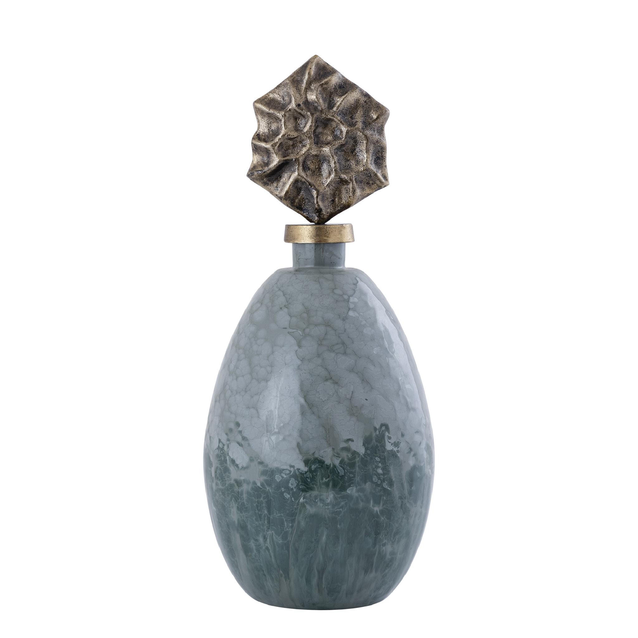 SKULPTUR Cherisee Grün 23/23/49cm - Grün, Glas (23/49/23cm) - PTMD Collection