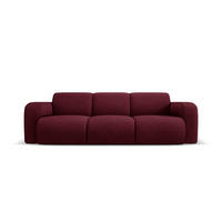 SOFA Molino aus strukturiertem Stoff burgundfarben 3 Sitzplätze - Bordeaux, Textil (95/72/235cm) - Micadoni
