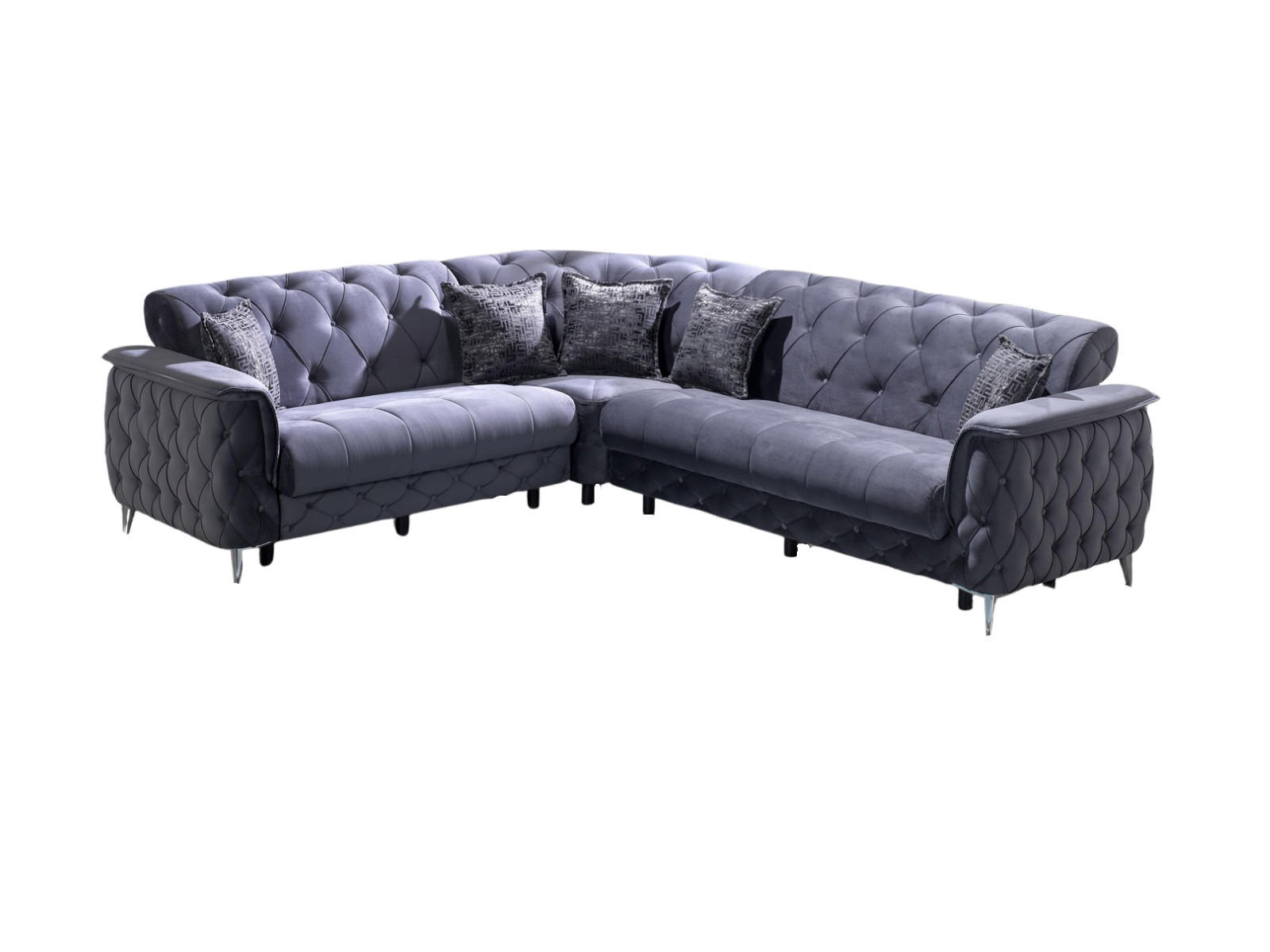ECKSCHLAFSOFA Sucre Anthrazit - Schenkel gleich lang - Anthrazit, Holzwerkstoff/Kunststoff (315/315cm)