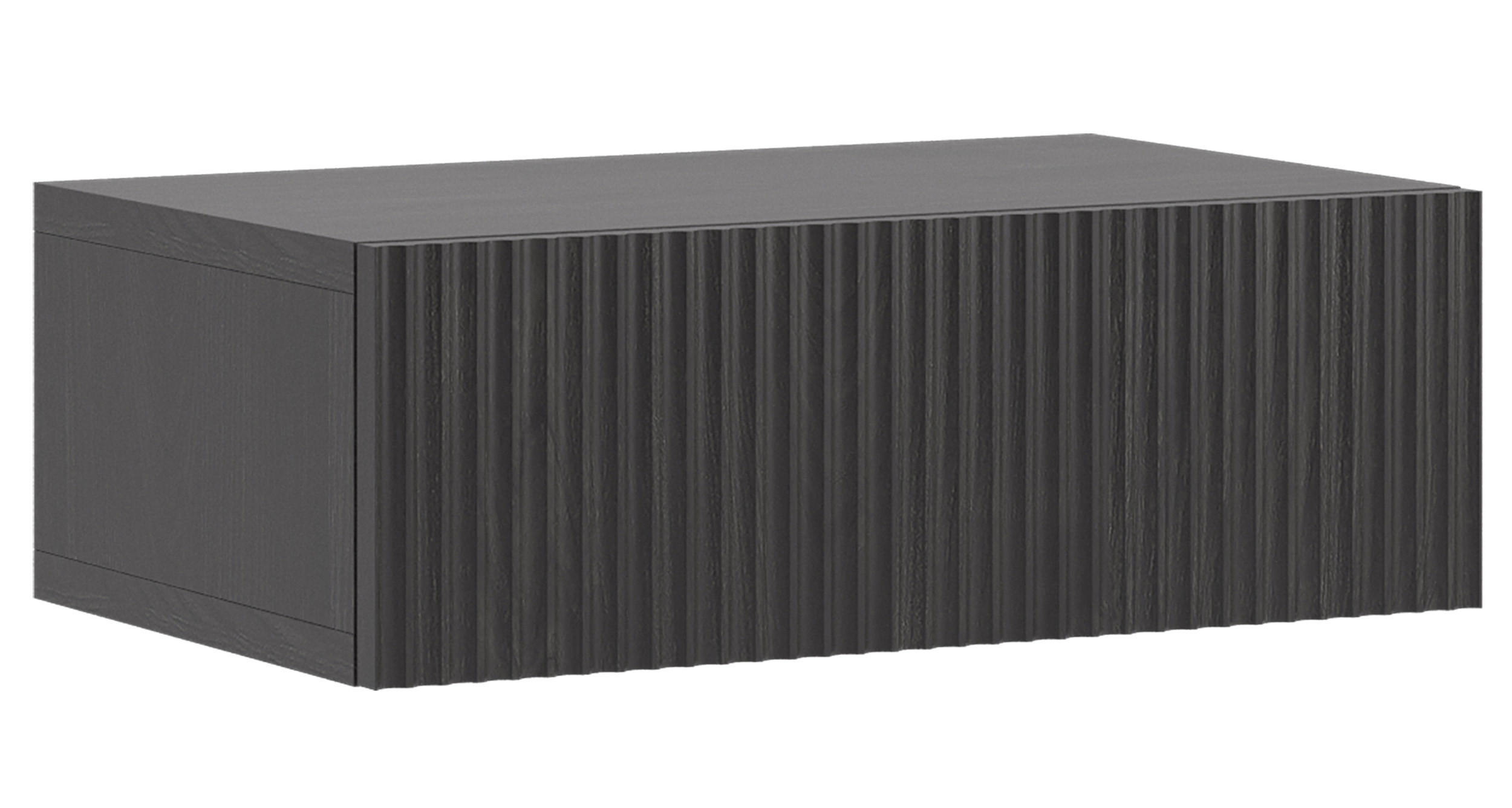 NACHTKONSOLE Nolie Holzoptik Esche Schwarz 50 cm - Schwarz, Holzwerkstoff (50/17/31.6cm) - Selsey