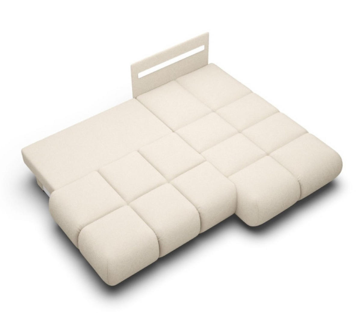 ECKSOFA Creme MILA Ausziehbar Ohne Armlehnen Rechts - Ecru/Creme, Textil (177/230cm) - Sepro Meble