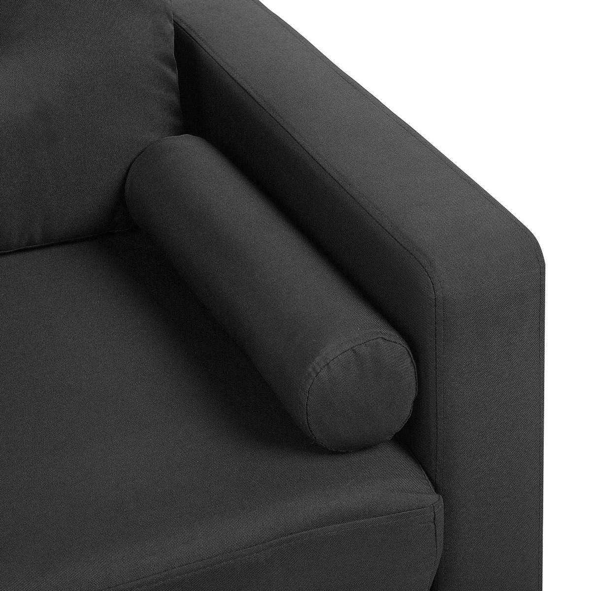 2-SITZER-SOFA Polsterbezug Schwarz Kalmar - Schwarz, Textil (182/88/74cm) - Beliani