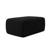 POUF Samt Stoff Schwarz - Schwarz, Kunststoff/Textil (102/40/62cm) - Makamii