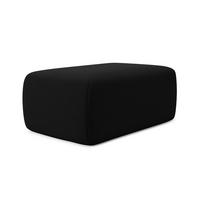 POUF Samt Stoff Schwarz - Schwarz, Kunststoff/Textil (102/40/62cm) - Makamii