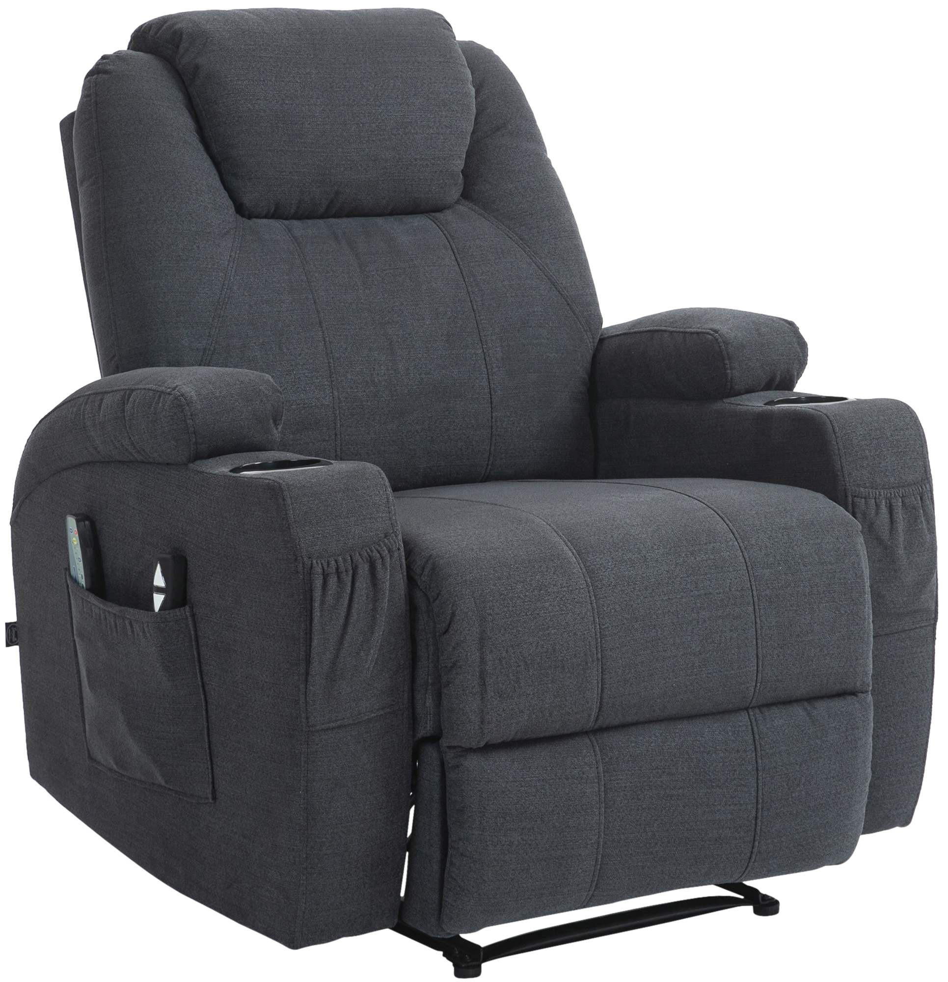SESSEL Stoff dunkelgrau - Dunkelgrau/Schwarz, Textil/Metall (83/105/94cm) - CLP