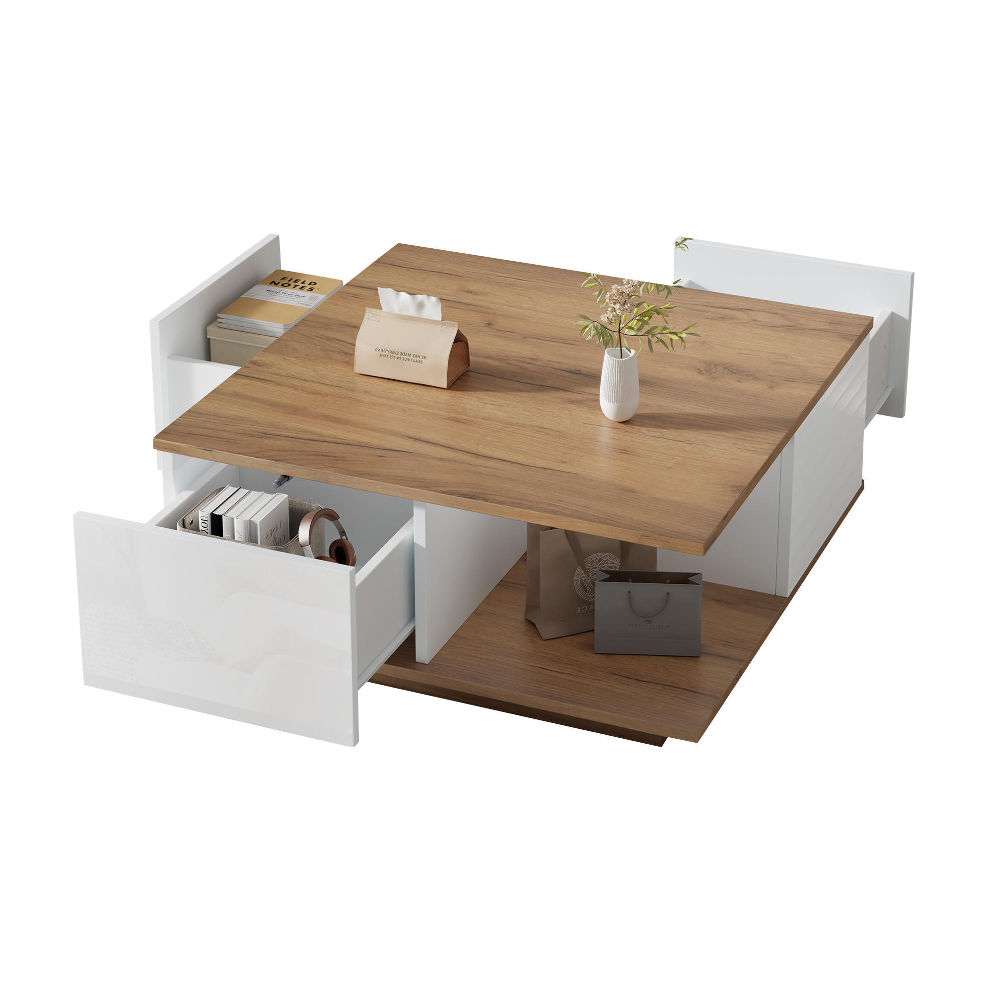 Ivmeu Couchtisch Walnuss 70x31.5x70 cm