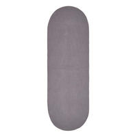 TEPPICHLÄUFER geflochten oval 66/200 cm - Grau, Textil (66/200cm) - Homescapes