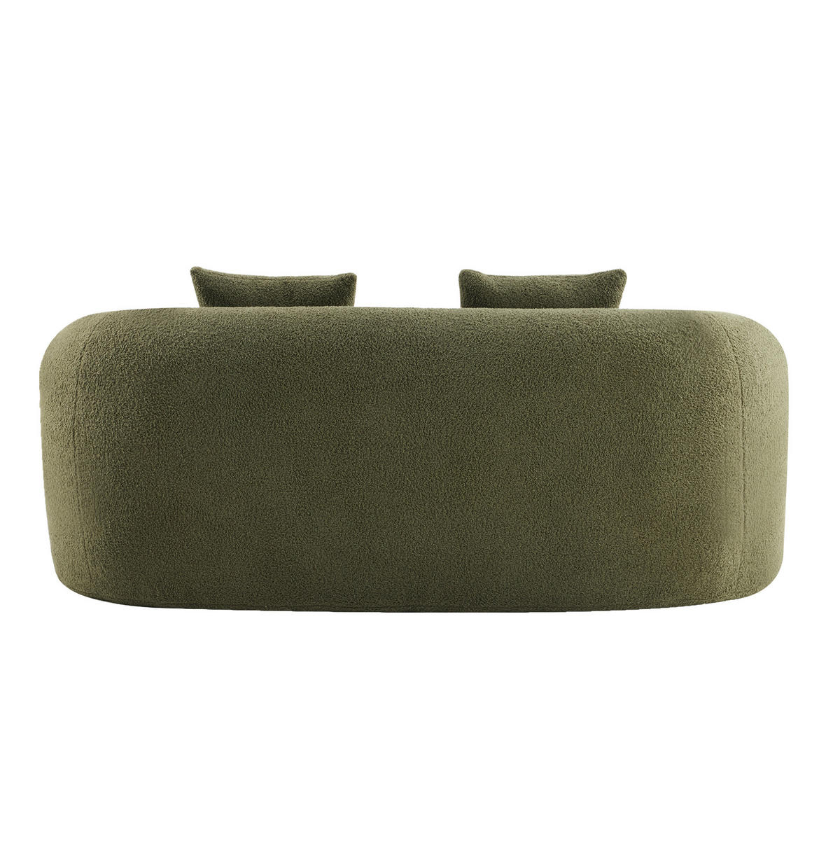 SOFA Zweisitzer geschwungen Green mit Kissen - Grün, Kunststoff (170/70/89cm) - Meubliv