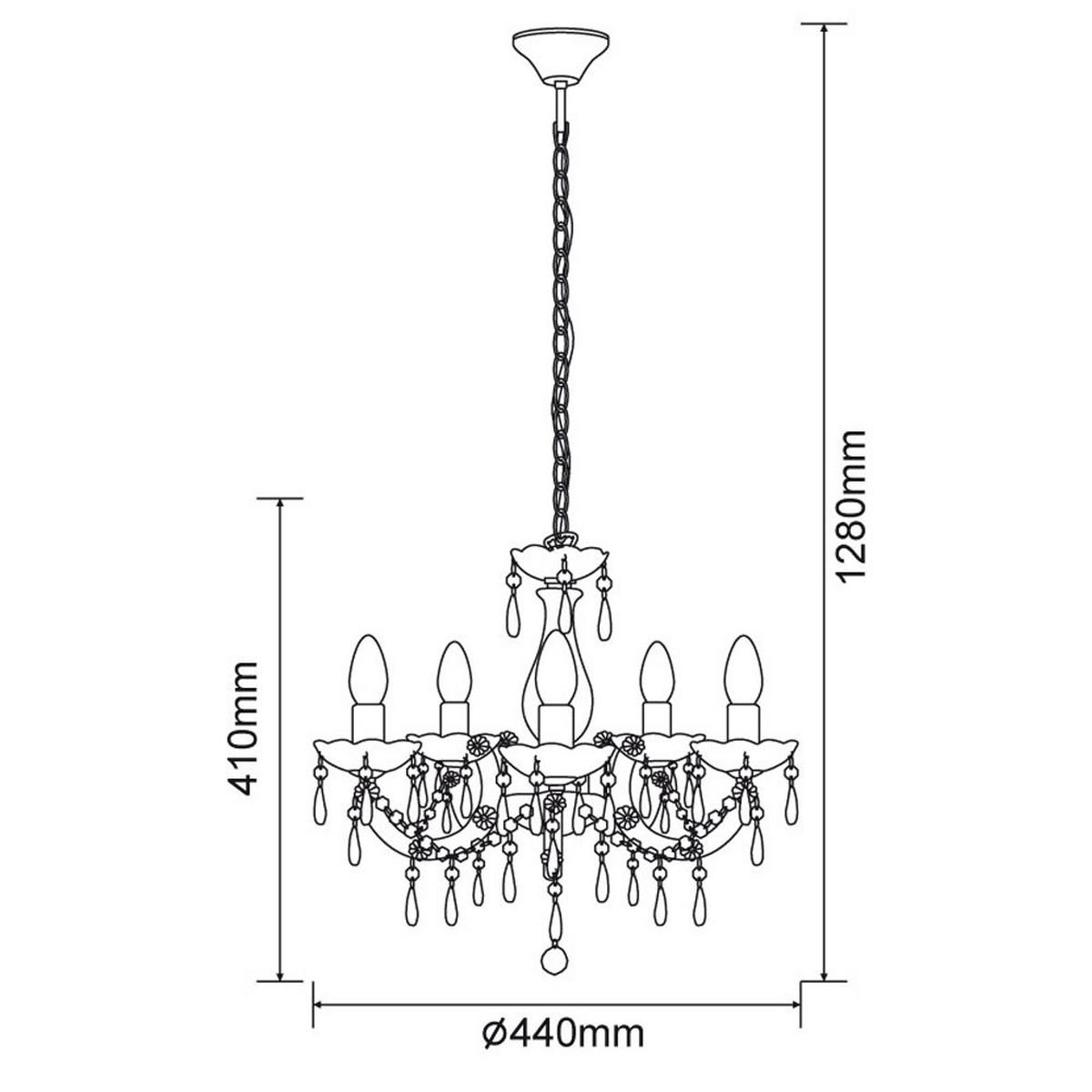 LED KRONLEUCHTER CUIMBRA II Bunt - Multicolor, Metall (44/44/128cm) - Globo Lighting