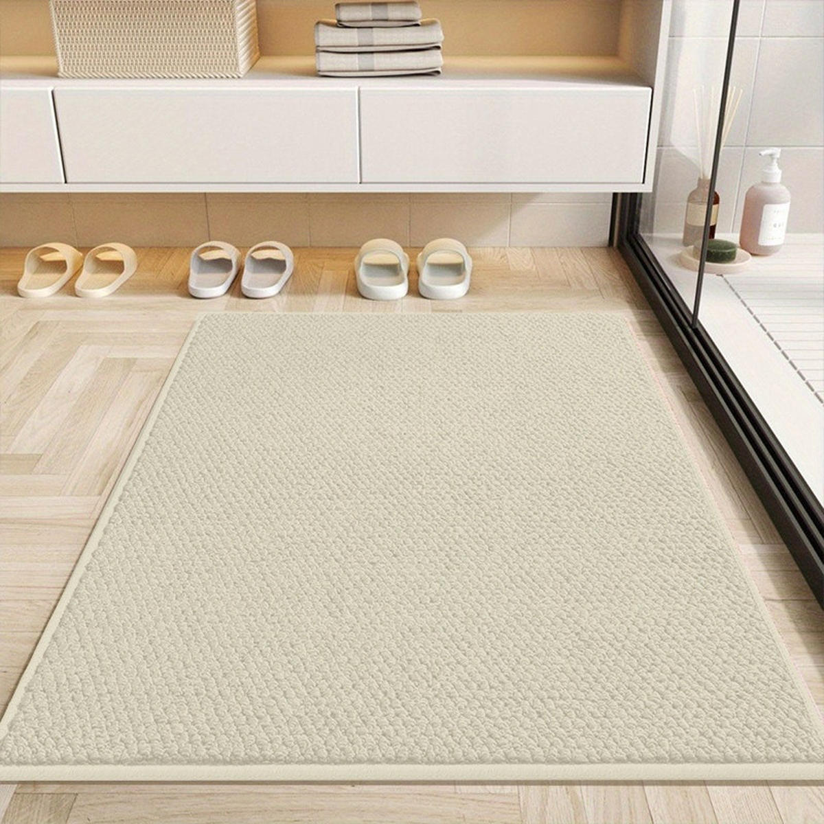 FUSSMATTE Rutschfest Fußmatte Außen und Innen,Beige,50*80cm - Beige, Textil (50/80cm) - Kaket