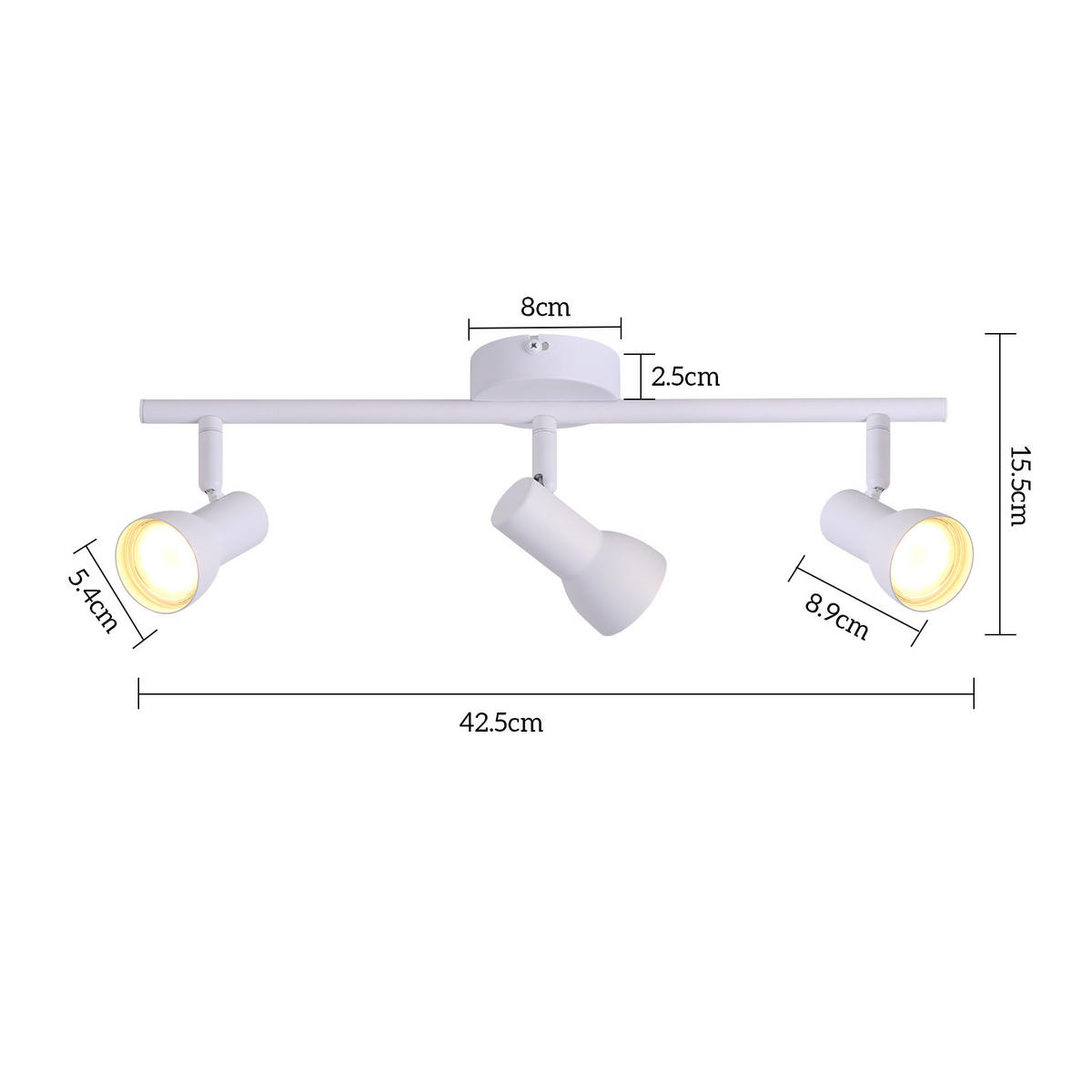 STRAHLER Drexynk 8/15.5/8 cm - Weiß, Metall (8/8/15.5cm) - ZMH