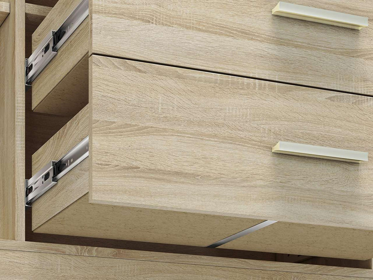 SIDEBOARD – 165 cm – Castel – Eichefarben / Sonoma Eiche – KO-020 - Eichefarben/Sonoma Eiche, Holzwerkstoff (165/94/43cm) - hi-markt
