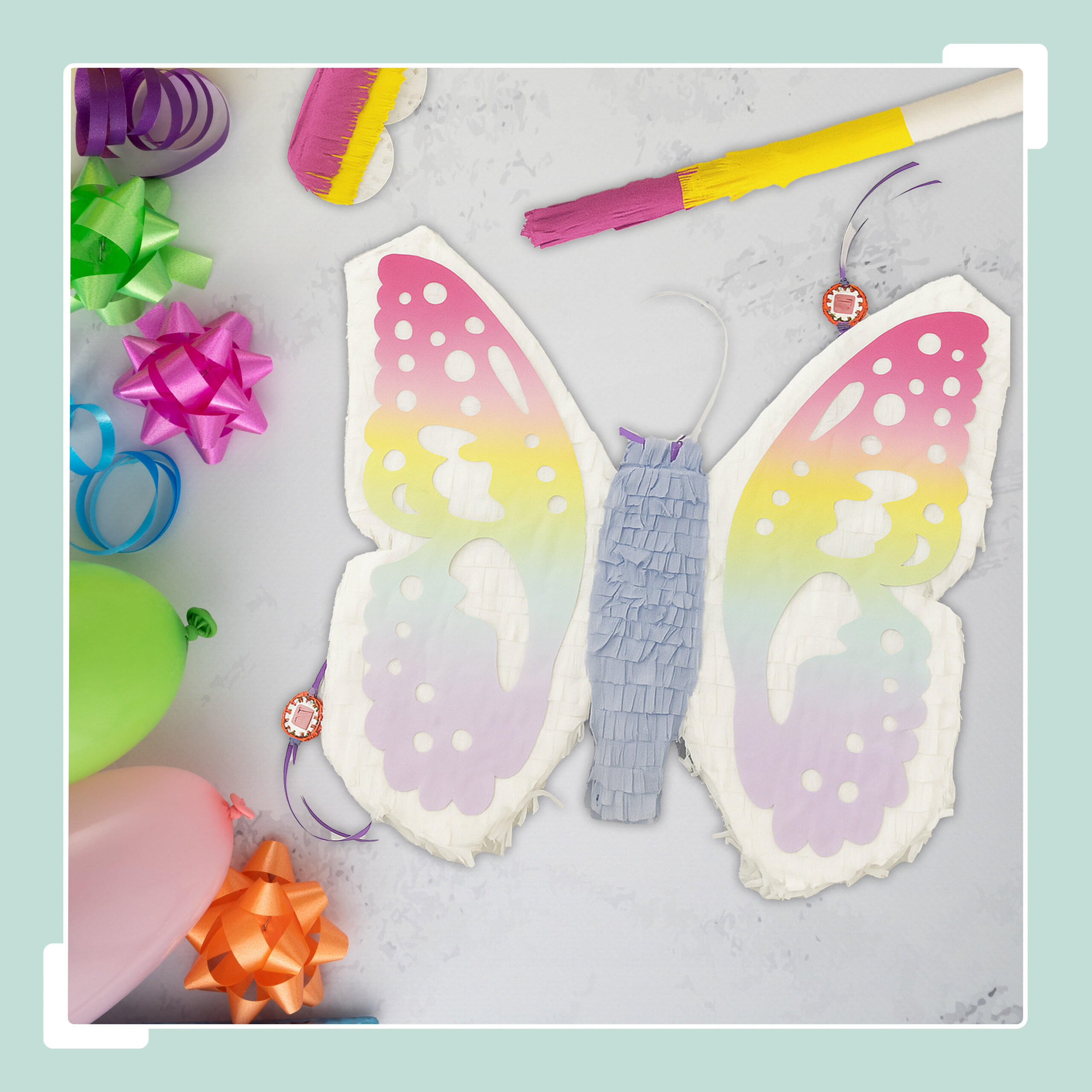 PINATA - Multicolor, Papier/Wellpappe (58/48/10cm) - Relaxdays